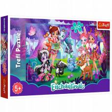 Пазл Trefl 100 ел. З ДРУЗЯМИ ВЕСЕЛІШЕ / MATTEL ENCHANTIMALS