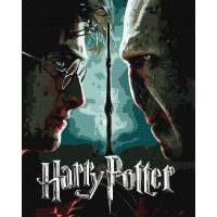 картина за номерами Ідейка 40*50см WB HARRY POTER: ГАРРІ ТА ВОЛДЕМОРТ з фарбами  металік extra