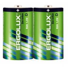 Елемент живлення солевий Ergolux GREEN R20 (1*2)