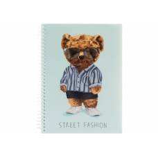 Зошит офісний Optima A5 PETS FASHION BEAR 80л. спіральний, пластик, обкл. Зошит офісний Optima A5 PETS FASHION BEAR 80л. спіральний, пластик, обкл.