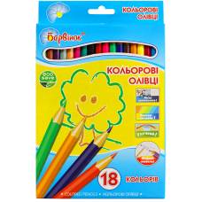 Олівці кольорові Барвінок ECO PLASTIC 18кол.