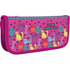 Пенали Cool For School пластиковий на блискавці 20*9*3см FUNNY CATS