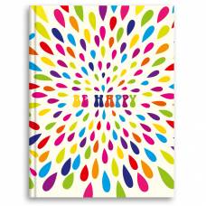 Зошит офісний Поліграфіст А5 176л BE HAPPY твердий лак Зошит офісний Поліграфіст А5 176л BE HAPPY твердий лак