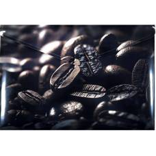 Папка пластикова на кнопці Optima A4 COFFEE непрозора з друком