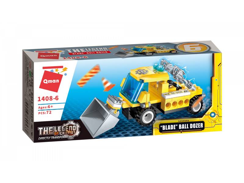 Qman 1408-6 ТРАНСПОРТ БУДІВЕЛЬНИЙ (BLADE BALLDOZER) 72 дет. Qman 1408-6 ТРАНСПОРТ БУДІВЕЛЬНИЙ (BLADE BALLDOZER) 72 дет.