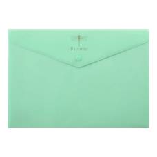 Папка пластикова на кнопці Buromax A4 FAVORITE PASTEL, м'ятна