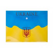 Папка пластикова на кнопці Buromax B5 UKRAINE, жовта Папка пластикова на кнопці Buromax B5 UKRAINE, жовта
