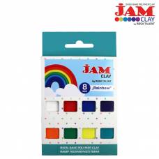 набір пластики Rosa Jam Clay RAINBOW 8 кол. 20г.