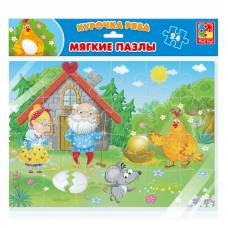 Пазл Vladi Toys м'які A4 КАЗКИ. КУРОЧКА РЯБА 24 ел.