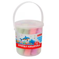 Крейда кольорова 1Вересня для асфальта в відрі CLASSIC (12шт.) Крейда кольорова 1Вересня для асфальта в відрі CLASSIC (12шт.)