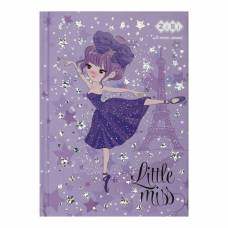 Зібі LITTLE MISS А6, 64л тверда матова ламінація+глітер, фіолетовий Зібі LITTLE MISS А6, 64л тверда матова ламінація+глітер, фіолетовий