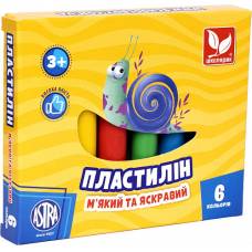 Пластилін Школярик круглий 78гр. 6 кол. Пластилін Школярик круглий 78гр. 6 кол.