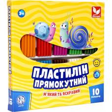 Пластилін Школярик прямокутний 220гр. 10 кол. Пластилін Школярик прямокутний 220гр. 10 кол.