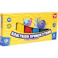 Пластилін Школярик прямокутний 138гр. 6 кол. Пластилін Школярик прямокутний 138гр. 6 кол.