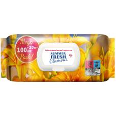 Серветки вологі Summer Fresh з клапаном GLAMOUR (120шт.)