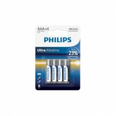 Елемент живлення alkaline Philips ULTRA ALKALINE LR03 (1*4)