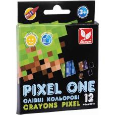Олівці воскові Школярик CRAYONS PIXEL ONE 12 кол.