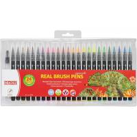 Фломастери Maxi пензлики REAL BRUSH 24 кол. 0.5-6мм (УЦІНКА)