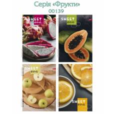 Зошит офісний Скат Т-02 А5 60л спіраль, картон ФРУКТИ