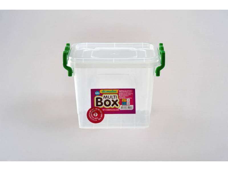 Контейнер господарський MultiBox універсальний з ручками №5, 0.55л. 10.5*10.5*8см. Контейнер господарський MultiBox універсальний з ручками №5, 0.55л. 10.5*10.5*8см.