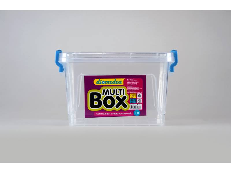 Контейнер господарський MultiBox універсальний з ручками №8, 1л. 15*11*9.5см. Контейнер господарський MultiBox універсальний з ручками №8, 1л. 15*11*9.5см.