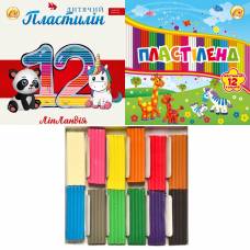 Пластилін Тетрада ЛІПЛАНДІЯ/ПЛАСТІЛЕНД в шоу-боксі 240гр. 12кол.