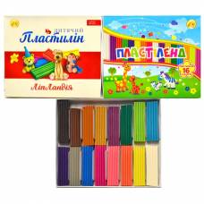 Пластилін Тетрада ЛІПЛАНДІЯ/ПЛАСТІЛЕНД в шоу-боксі 320гр. 16кол.