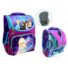 Рюкзак LK ортопедичний короб SPACE WINTER QUEEN 34*26*15см, пурпурно-блакитний