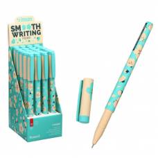 Ручка кулькова Vinson A72 FLOWER 2 синя 0.7 мм.