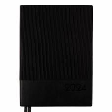 Діловий щоденник датований Leo Planner A5 VELVET м'який, чорний