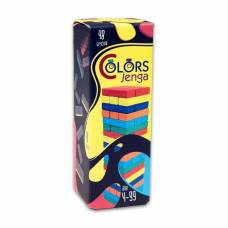 Гра Strateg настільна COLORS JENGA 48 брусків