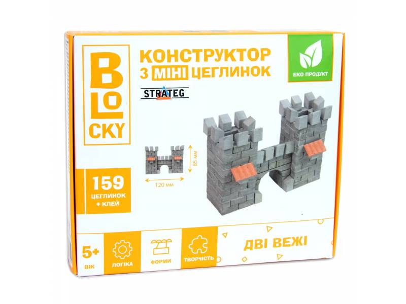 Strateg BLOCKY ДВІ ВЕЖІ будівельний набір з міні-цеглинок Strateg BLOCKY ДВІ ВЕЖІ будівельний набір з міні-цеглинок