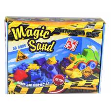 кінетичний пісок в наборі Strateg MAGIC SAND+ТРАКТОР 3*150г. (9 елементів)