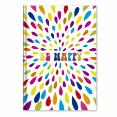 Блокнот ламінований Поліграфіст А6 (95*140) 176арк тв.картон BE HAPPY