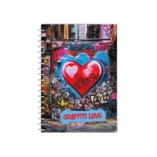 Зошит офісний Economix A5 GRAFFITI LOVE-3 80л, спіральний, пластик. обкл.