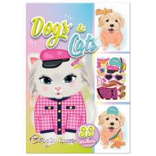 Книга з наліпками Апельсин з наліпками СТУДІЯ КРАСИ : DOGS & CATS