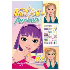 Книга з наліпками Апельсин з наліпками СТУДІЯ КРАСИ : NAIL ART & ACCESORIES