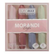 Маркер текстовий набір Buromax MORANDI STYLE (4 кольори) маренго, оливковий, капучіно, пудровий Маркер текстовий набір Buromax MORANDI STYLE (4 кольори) маренго, оливковий, капучіно, пудровий