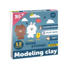Пластилін Yes LINE FRENDS 240гр. 12кол.