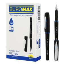 Ручка гелева Buromax STRONG 0.7 мм. з гумовим гріпом синя Ручка гелева Buromax STRONG 0.7 мм. з гумовим гріпом синя