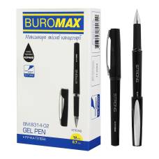 Ручка гелева Buromax STRONG 0.7 мм. з гумовим гріпом чорна Ручка гелева Buromax STRONG 0.7 мм. з гумовим гріпом чорна