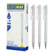 Ручка гелева автоматична Buromax NOVEL 0.5 мм. синя