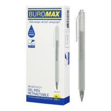 Ручка гелева автоматична Buromax GALAXY 0.5 мм. з силіконовим гріпом синя