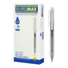 Ручка гелева автоматична Buromax JELLY 0.5 мм. з силіконовим гріпом синя