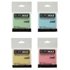 Стікери Buromax 76*76мм JOBMAX 80л. мікс PASTEL Стікери Buromax 76*76мм JOBMAX 80л. мікс PASTEL