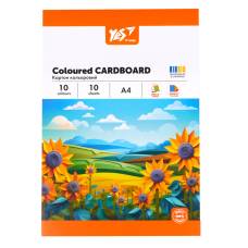 Кольоровий картон Yes ORANGE LINE А4, 10л. односторонній