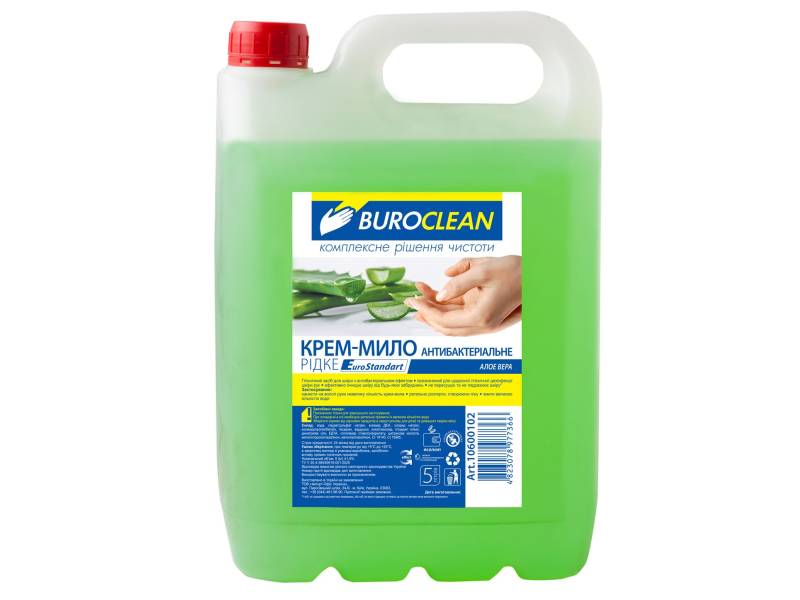 Мило крем-мило Buroclean рідке EUROSTANDART АЛОЕ ВЕРА 5л. Мило крем-мило Buroclean рідке EUROSTANDART АЛОЕ ВЕРА 5л.
