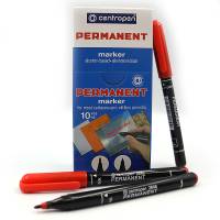 Маркер перманентний PERMANENT тонкий 1мм, червоний (аналог CENTROPEN 2846)
