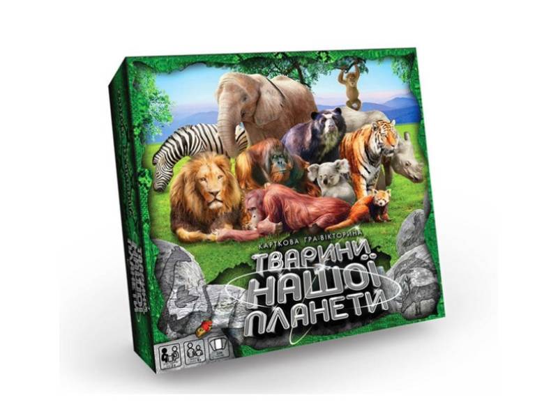 Гра Danko Toys настільна ТВАРИНИ НАШОЇ ПЛАНЕТИ Гра Danko Toys настільна ТВАРИНИ НАШОЇ ПЛАНЕТИ