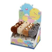 Ручка дитяча Zibi кулькова FLUFFY DOGS 0.7мм. з хутром, синя